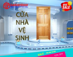 Cửa gỗ tự nhiên dùng làm cửa nhà vệ sinh