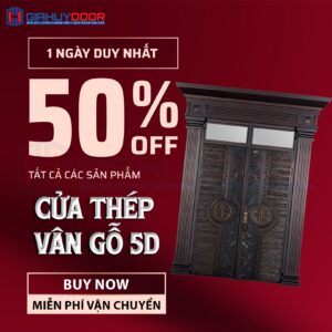 LỢI ÍCH VÀ ỨNG DỤNG CỬA THÉP VÂN GỖ GIAHUYDOOR